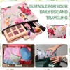 Sanwuta 12 Pack Aesthetic Floral Makeup Bags for Women Cute