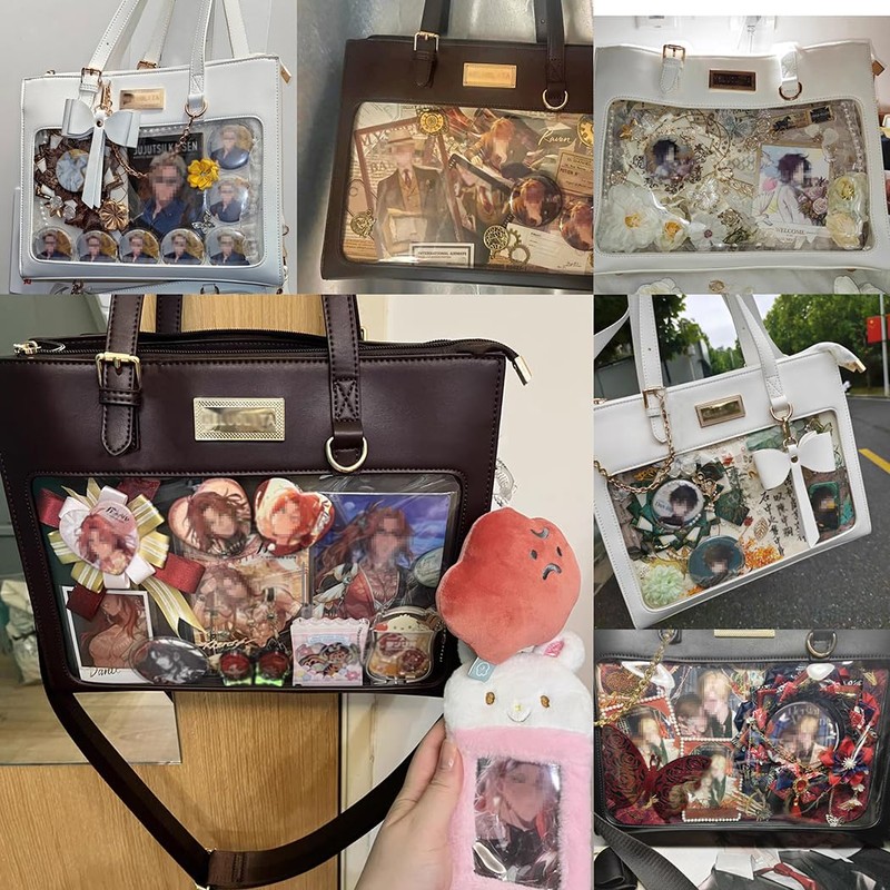 bealight Pain Bag, A4 Tote Bag, Fashionable, Shoulder Bag, Transparent,