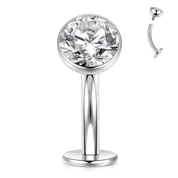 hengkaixuan G23 Titanium Belly Jewellery Disc Bottom Belly Button Ring