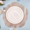 MuuXii Round Placemats Set of 4 Rose Gold Flower Tablemats