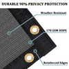 Shade&Beyond 8'x85' Dark Grey Privacy Screen 90% Visibility Blockage Fence