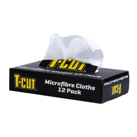 T-Cut Microfibre Cloths, Reusable, Washable Car Cleaning Cloths, Lint Free, (Pack of 12)