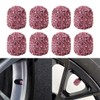 JRSHOME 8X New Upgraded Universal Handmade Diamond Crystal Valve Cap