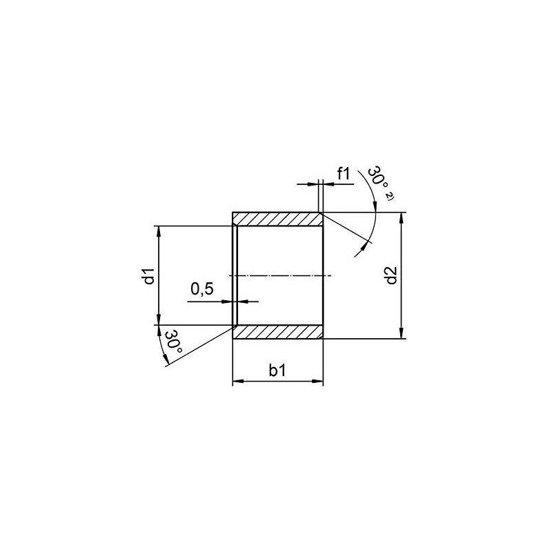 Cylindrical plain bearing JSM-1012-15 / diameter d1 = 10 mm