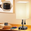 Remote Control Bedside Lamp with USB-C & USB-A Charging Ports,