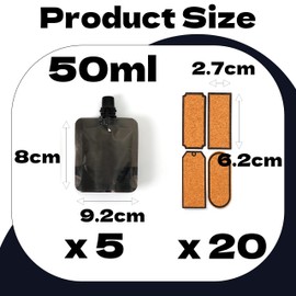 JooBsoso Travel Bottles, 5 Pack, 50ml Divided Containers, Travel, Refill Bottles, Travel Set, Travel Refill Bottles, Travel, Divided Bottles, Storage, Shampoo Bottles, For Lotion, Milky Lotion,