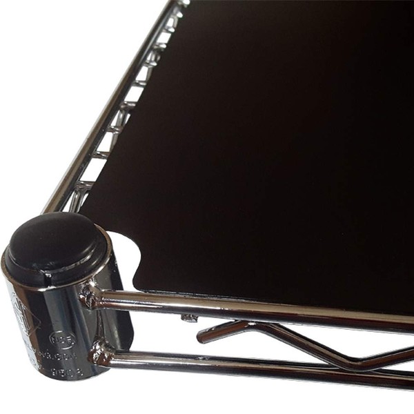 Shelving Inc. 8" x 48" Poly Wire Shelf Liners, Black,