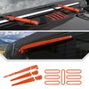 JeCar 10pcs Orange Windshield Wiper Covers Trim Kit for 2007-2018