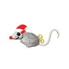 Christmas Mouse - Gray - Wind-up Toy - Santa Hat
