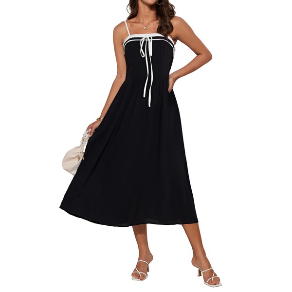 GRACE KARIN Sundresses for Women 2024 Trendy Summer Spaghetti Strap