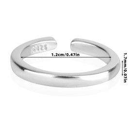 Mikovivi 925 Sterling Silver Toe Rings, Adjustable Open Minimalist Toe Band Rings Non Tarnish Simple Beach Foot Jewelry for Women Summer (1 Row)