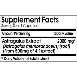 Astragalus Extract 2000mg // 100 Capsules // Pure // by PureControl Supplements