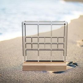 Acrylic Magnetic Seashell Display Box, Seashell Collection Box and Jewellery Display Box, Collection of Seashells for Display, Small Crafts Storage containers (Blend grids, Square), Transparent