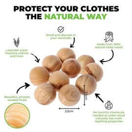 EZONEDEAL 100pcs Natural Cedar Balls Cedar Blocks for Clothes Storage, Aromatic Cedar Balls Hangers, Storage Accessories Closets & Drawers-Wood