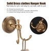 Antique Bathroom Brass Door Towel Hanger Holder Clothes Coat Hat