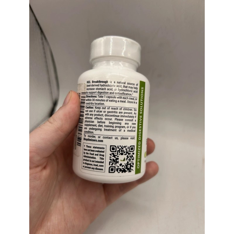 Bioptimizers HCL Breakthrough - Increase Stomach Acid - w/ Digestive