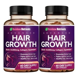 Vitaminas Para Crecimiento Del Cabello Rainbow Nutrients 2pc