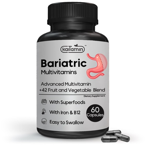 Bariatric Multivitamin with Iron - Easy-to-Swallow Capsule for Post Bariatric
