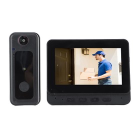 GOWENIC Videoportero Inalámbrico WiFi, Cámara de Timbre 1080P con Monitor, Visión Nocturna, para Vigilancia del Hogar