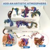 TUTHKOTH 9PCS 3D Printed Dragon Figure Collection (9Pcs-Red+Yellow+Blue)