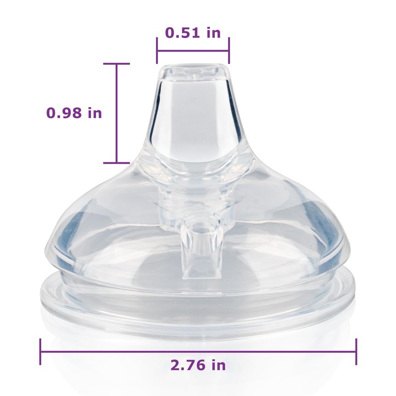 Sippy Spout Nipples for Comotomo Baby Bottles,100% Soft Silicone Sippy