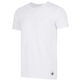 Body Glove Mens 3-Pack Micro Modal Crewneck T Shirts, Cool Plain Undershirts & Gym Tshirts, Multipack White Tees, Small