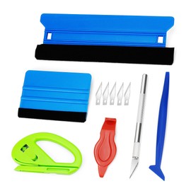 Ewrap Car Vinyl Wrap Tool kit Window Film Tools Vehicle Tinting Tools Includes 21cm+10cm Felt Squeegee, Trimmer, Edge Wrap Squeegee for Installing Auto Wraps, Car Stickers Graphics, Wallpaper