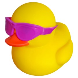 Deekin Rubber Duck 7"  Jumbo Squeaky Yellow Ducks Bath Pool Float Toy With Sunglasses