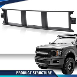 PIT66 Front Bumper Center Cover Without Metal Clips Compatible With Ford F150 2018 2019 2020 (3.3L and 5.0L Models ONLY) #JL3Z17B968BB