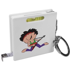 Azeeda 'Rock Star' Keyring Tape Measure/Spirit Level Tool (KM00040585)