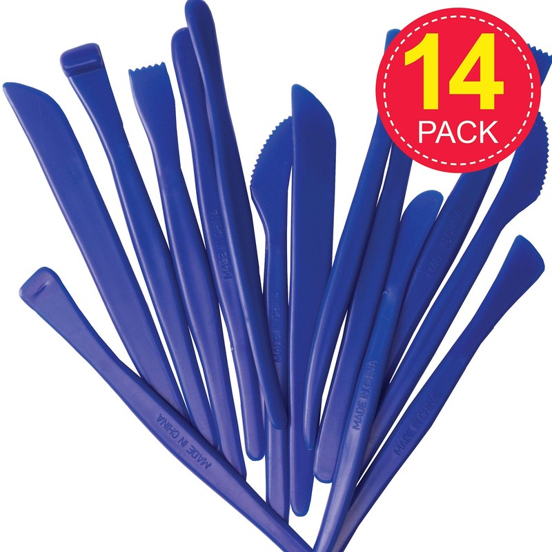 Baker Ross AC443 Plastic Modelling Tools, Perfect for Shaping, Modelling