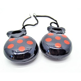SPANISH CASTANETS Flamenco Adult Spanish , Black and Red for Adults