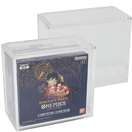 Premium Acrylic Display Case for One Piece Booster Box - OP-01, OP-02 Original Print - Magnetic Top, Stackable, UV Protection