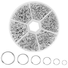 880 Pcs Jump Rings Jewelry Making Supplies Jump Ring Jewelry Repair Kit Jewelry Findings Kit Necklace Making Kit for Jewelry Making Supplies Findings and Necklace Repair