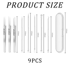 8 Stücke Mit -Entfernung, Edelstahlakne -Nadeln Und Gesichtsreinigungswerkzeugen, Geeignet Für Die Reinigung Von Schwutzkopf, Akne Und Akne.