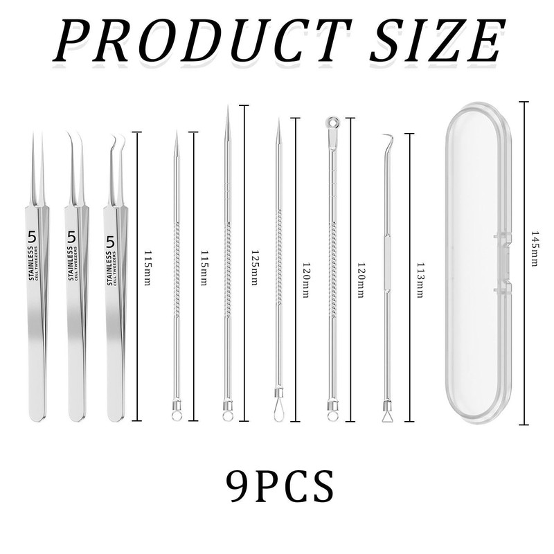 8 Stücke Mit -Entfernung, Edelstahlakne -Nadeln Und Gesichtsreinigungswerkzeugen, Geeignet Für