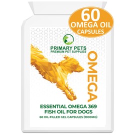Primary Pets Premium Pet Supplies - Omega 3 for Dogs, Fish Oil Tablets for Dogs, Containing Fatty Acids for, Dog Skin Supplements, Dog Vitamins for Coat, &, Dog Oil for Joints Fish Oil for Dogs