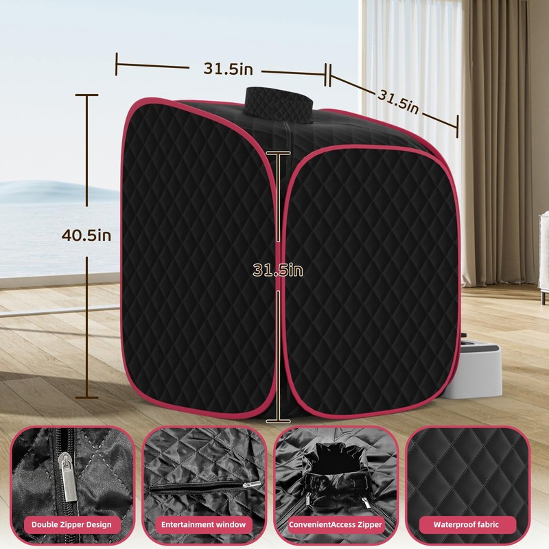 FniOk Portable Steam Sauna at Home, 9 Levels Heating, Sauna