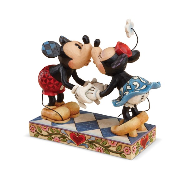 ディズニートラディション ジムショア ミニーマウスにキスするミッキーマウス ディズニーフィギュア 6.5インチ