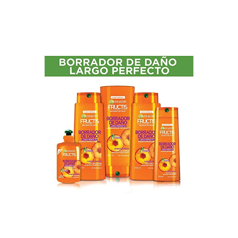 Garnier, Fructis Crema Para Peinar Borrador De Dano Largo Perfecto,