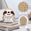 HUKUMA Positive Gifts Sloth Cuddly Toy, Crocheted Emotional Support Gift,