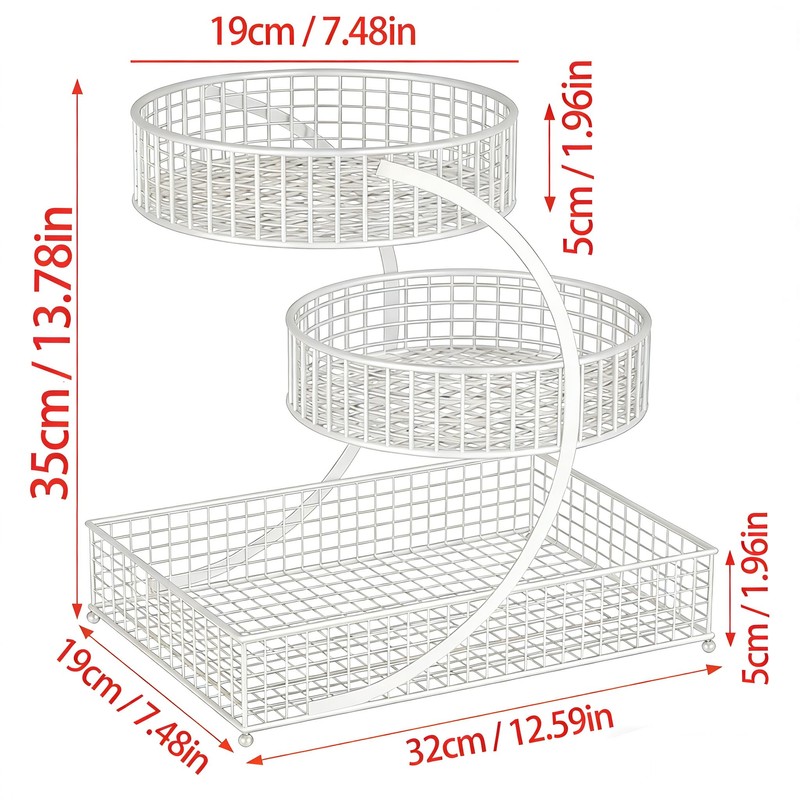 3 Tier Makeup Organizer for Vanity, Large Bathroom Countertop Organizers,