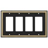 Pearled Frame Decorative Wall Plate Switch Plate Outlet Cover (Quad