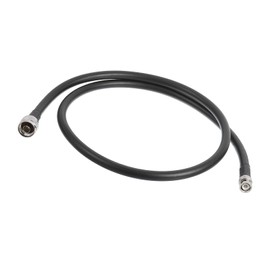 sourcing map Coaxial Cable 400 Type BNC Male to N Male Low Loss Coaxial Cable 3.2FT Black 1Pcs