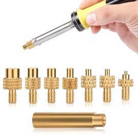 TNEDFOD Pack of 8 Soldering Tips Melting Aid for M2 M2.5 M3 M4 M5 M6 M8 Thread Insert for 900M, T18, Weller ST Series Soldering Tips 3D Printer Accessories Threaded Inserts Melting Nuts