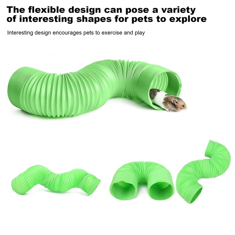 Retractable Small Animal Play Tunnel Toy for Mink Guinea Pig