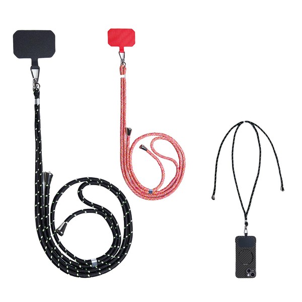 2X Cell Phone Lanyard, Universal Crossbody Patch Phone Lanyards,Adjustable Nylon