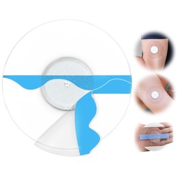 QaZanteiar 20 Pack Freestyle Libre 2 Covers,Blue Latex-Free Hypoallergenic Waterproof Adhesive Patches for Libre 2 Sensor CGM Patches,Long Stay for 7-14 Days