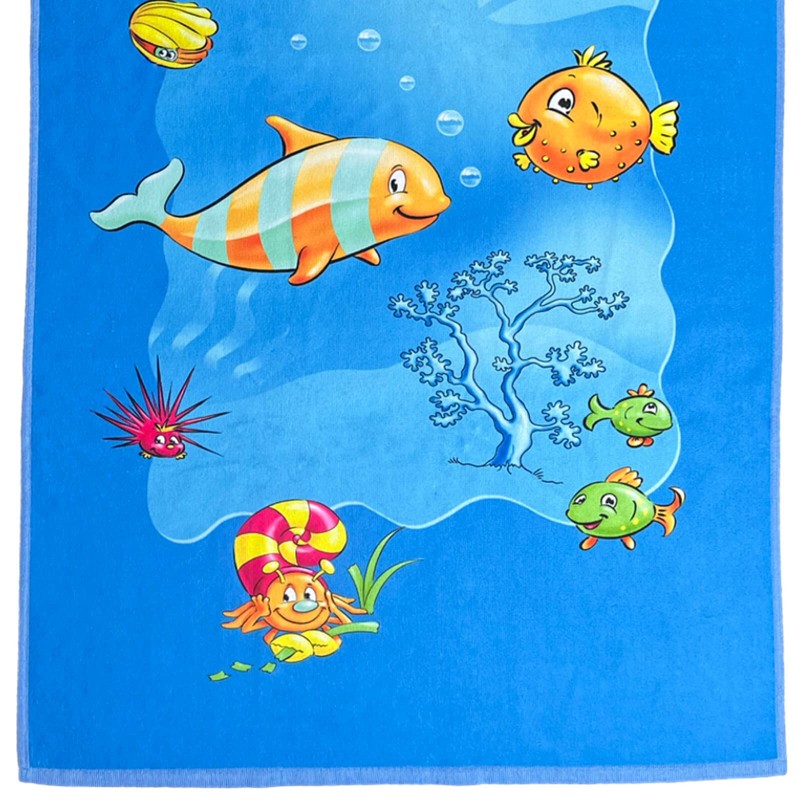 ESPiCO Beach Towel Bath Towel Underwater Sea Fish Octopus Shell