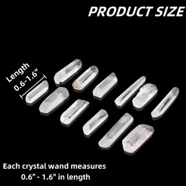 Covzoe 1Lb Clear Quartz Crystals Points, 0.6-1.6 Inch Long Natural Crystal Wands Bulk, Irregular Shape Rough Decorative Crystal Stones for Meditation, Yoga, Cleansing, Energy